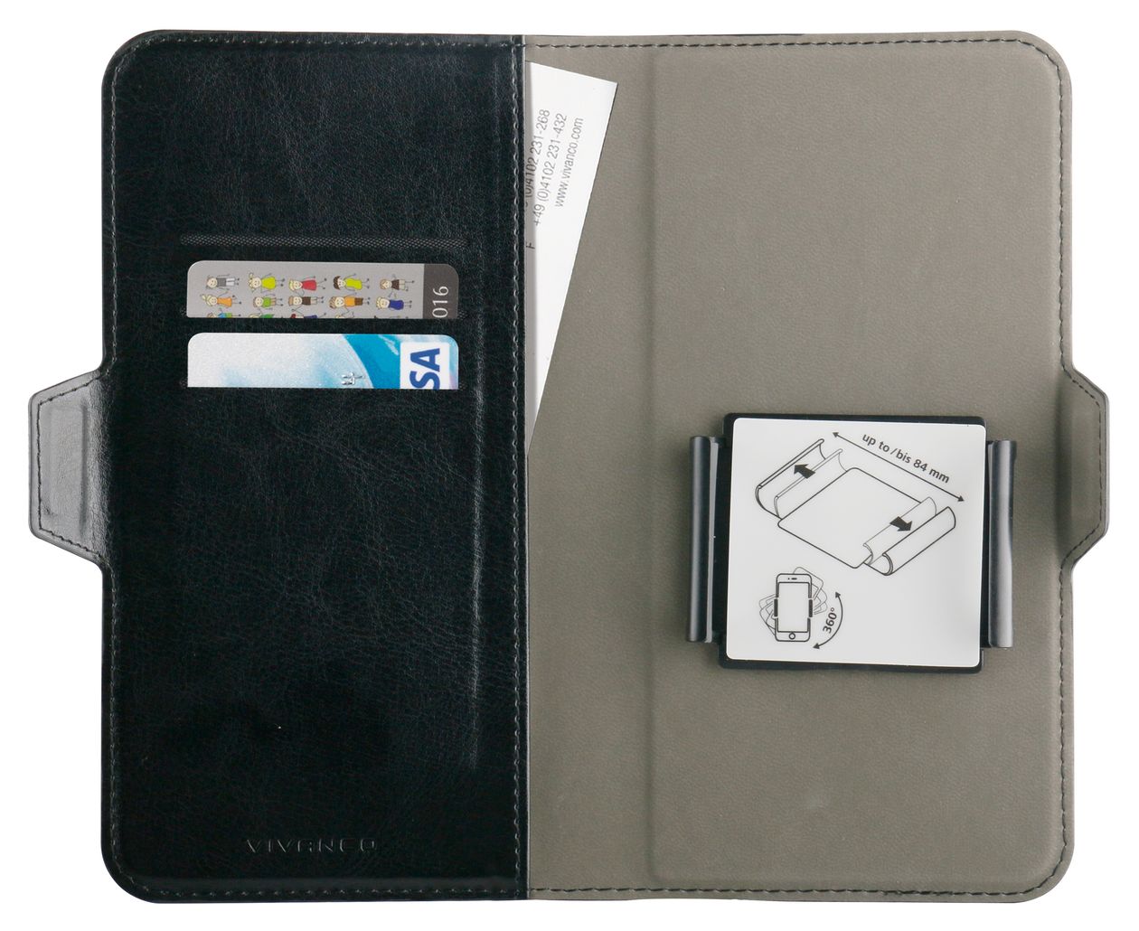 Universal Book Case Geldbörsenhülle für Universal  (Schwarz) 