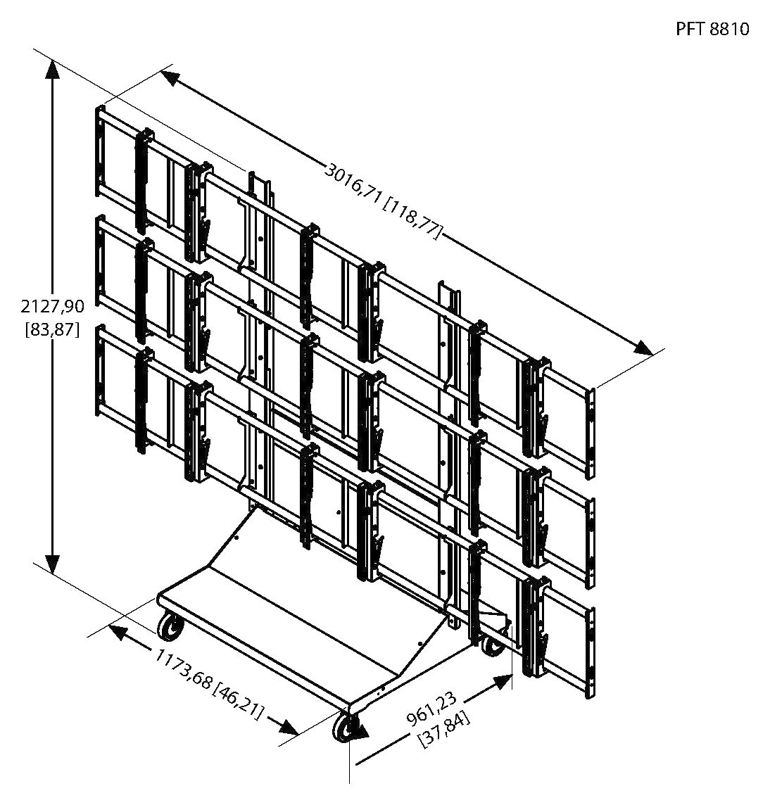 PFT8810 Videowand-Displaywagen 