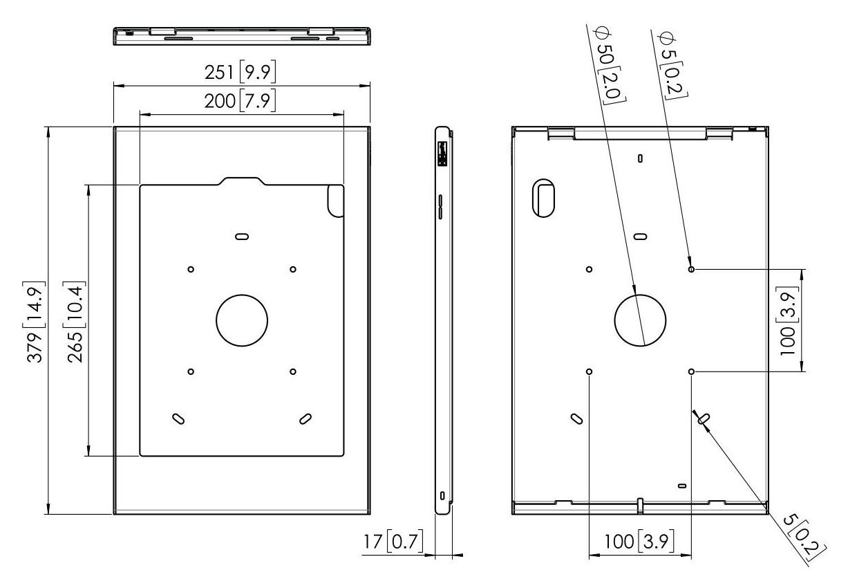 PTS1234 TabLock Tablethalterung für iPad Pro 12.9 3.Gen  (Grau) 