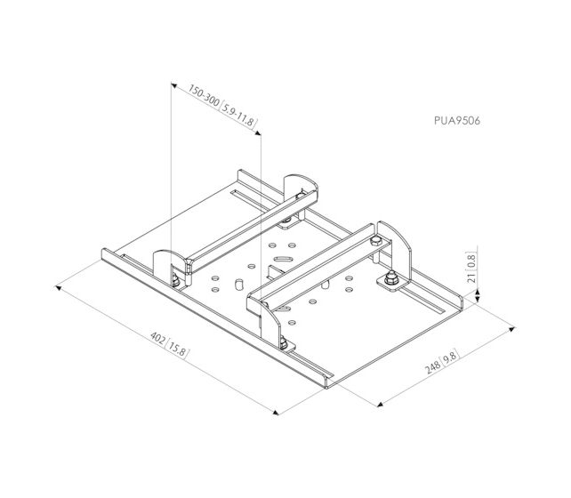 PUA9506 Adapter für Stahlprofilträger für die Connect-it Serie 150-300 mm 