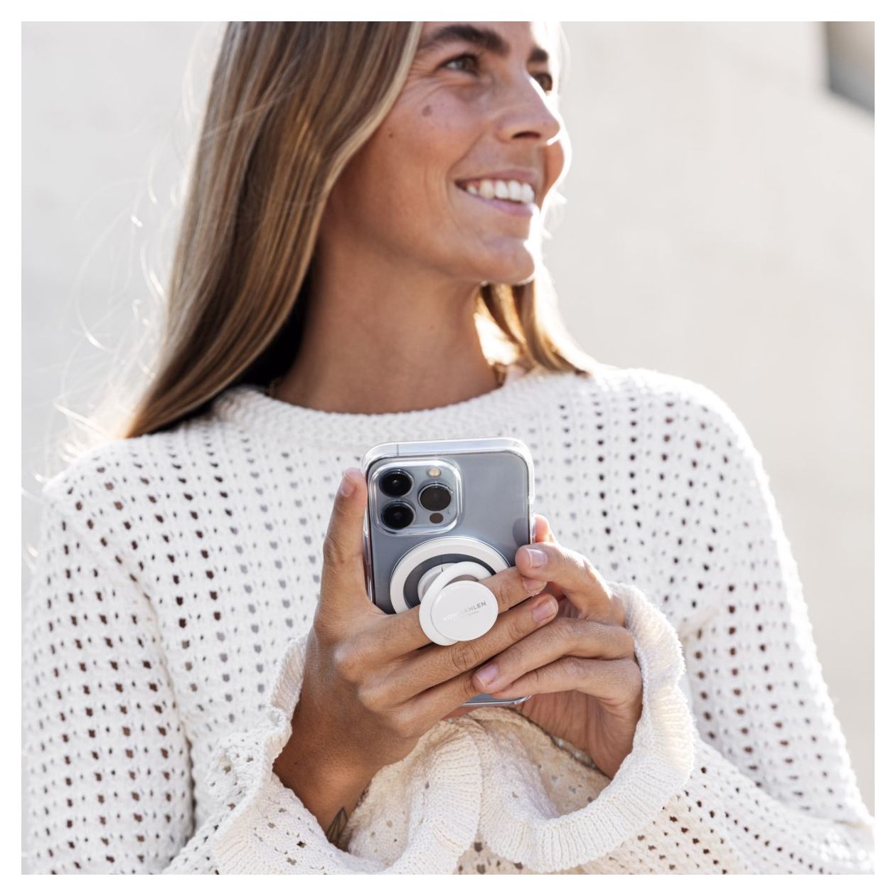 Backflip Mag Fingerring für Apple iPhone 12, 13, 14, 15 series  (Weiß) 