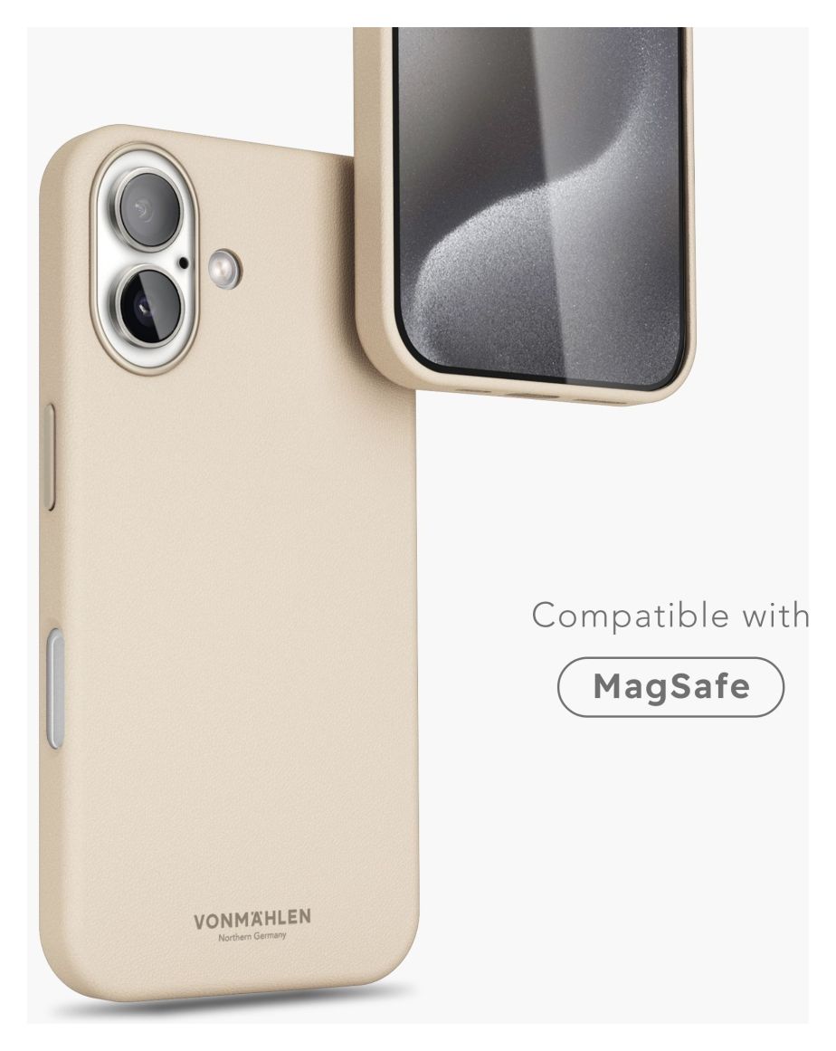 Like Leather Case Cover für Apple iPhone 16  (Cremefarben) 