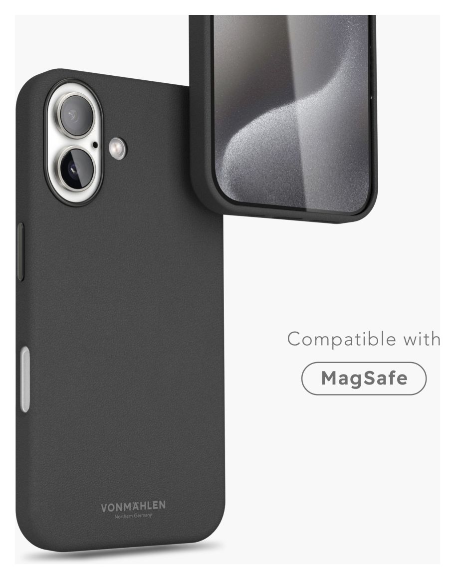 Like Leather Case Cover für Apple iPhone 16 Plus  (Schwarz) 