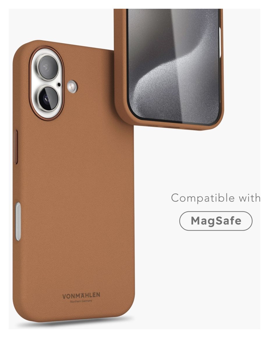 Like Leather Case Cover für Apple iPhone 16  (Braun) 