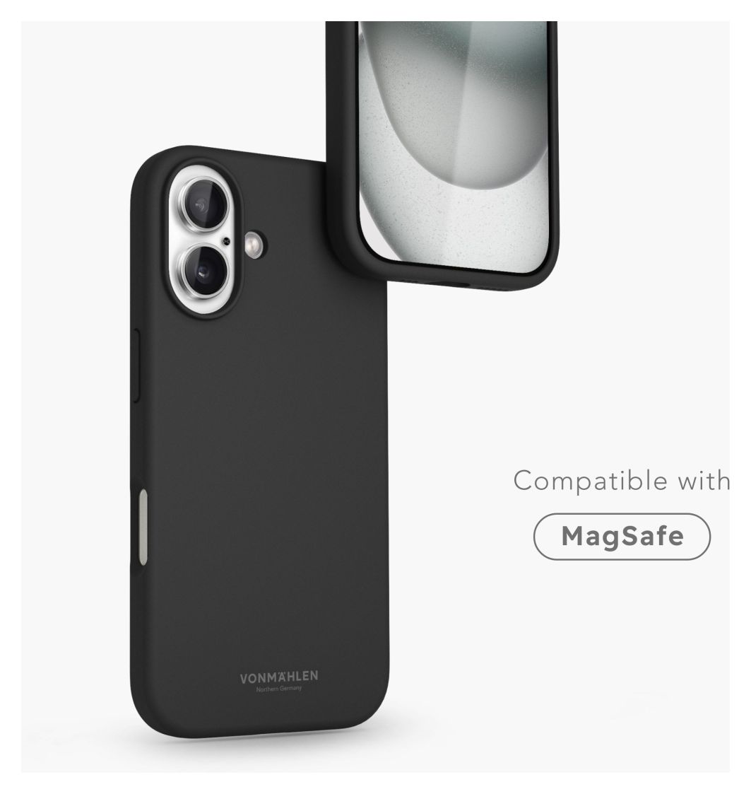 Soft Silicone Case Cover für Apple iPhone 16  (Schwarz) 