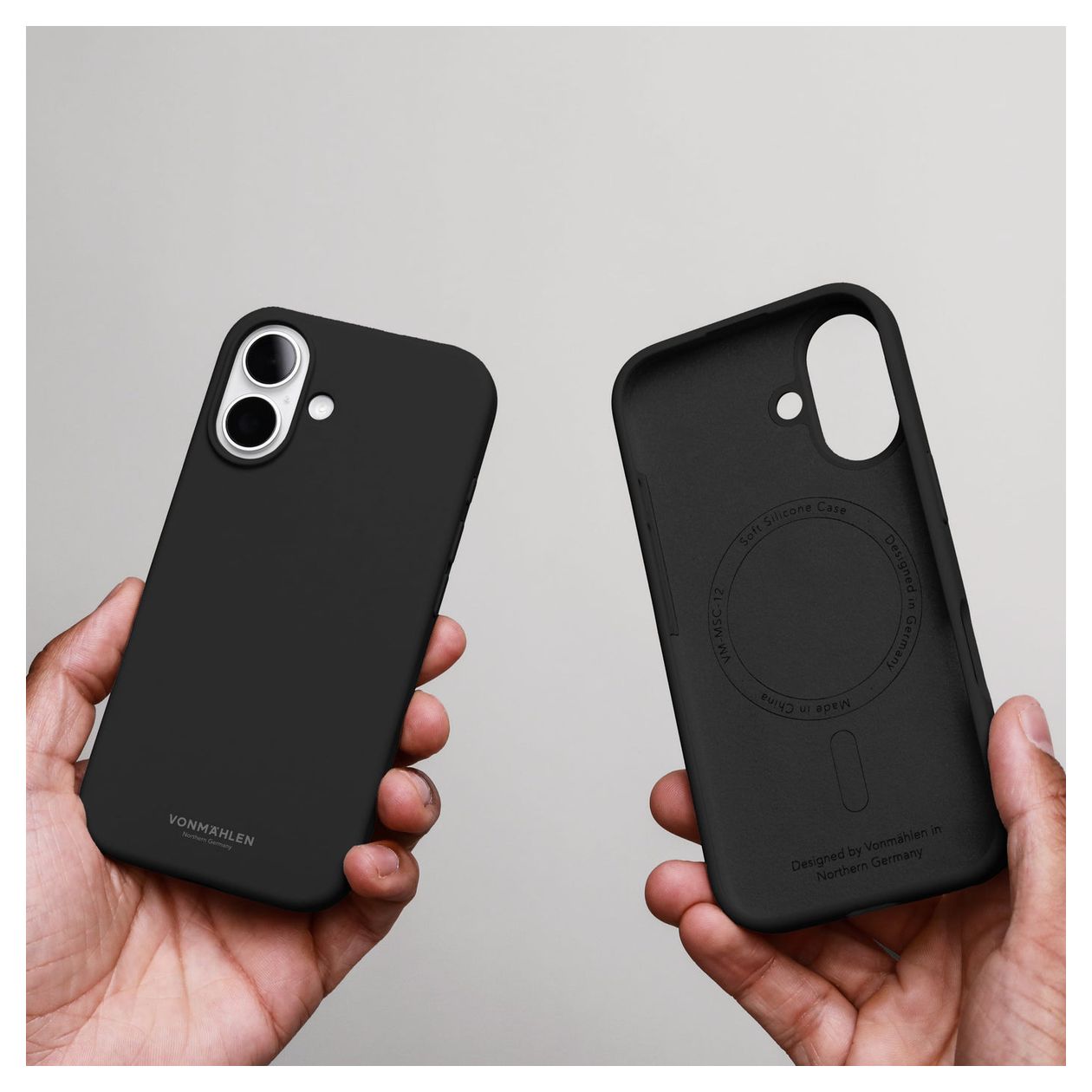 Soft Silicone Case Cover für Apple iPhone 17  (Schwarz) 