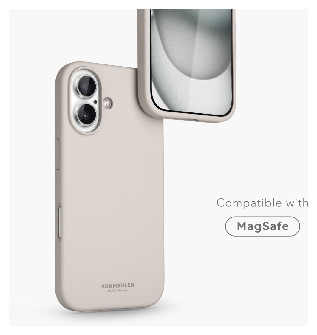 Soft Silicone Case Cover für Apple iPhone 16  (Cremefarben) 