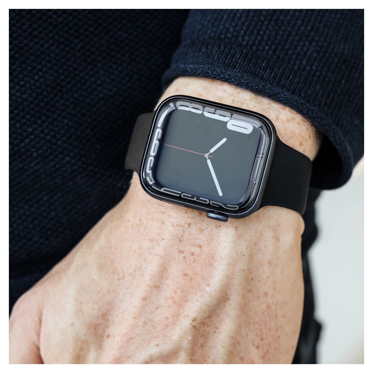 Solo Loop Armband L Apple Watch 42 mm / 44 mm / 45 mm / 49 mm  (Schwarz) 