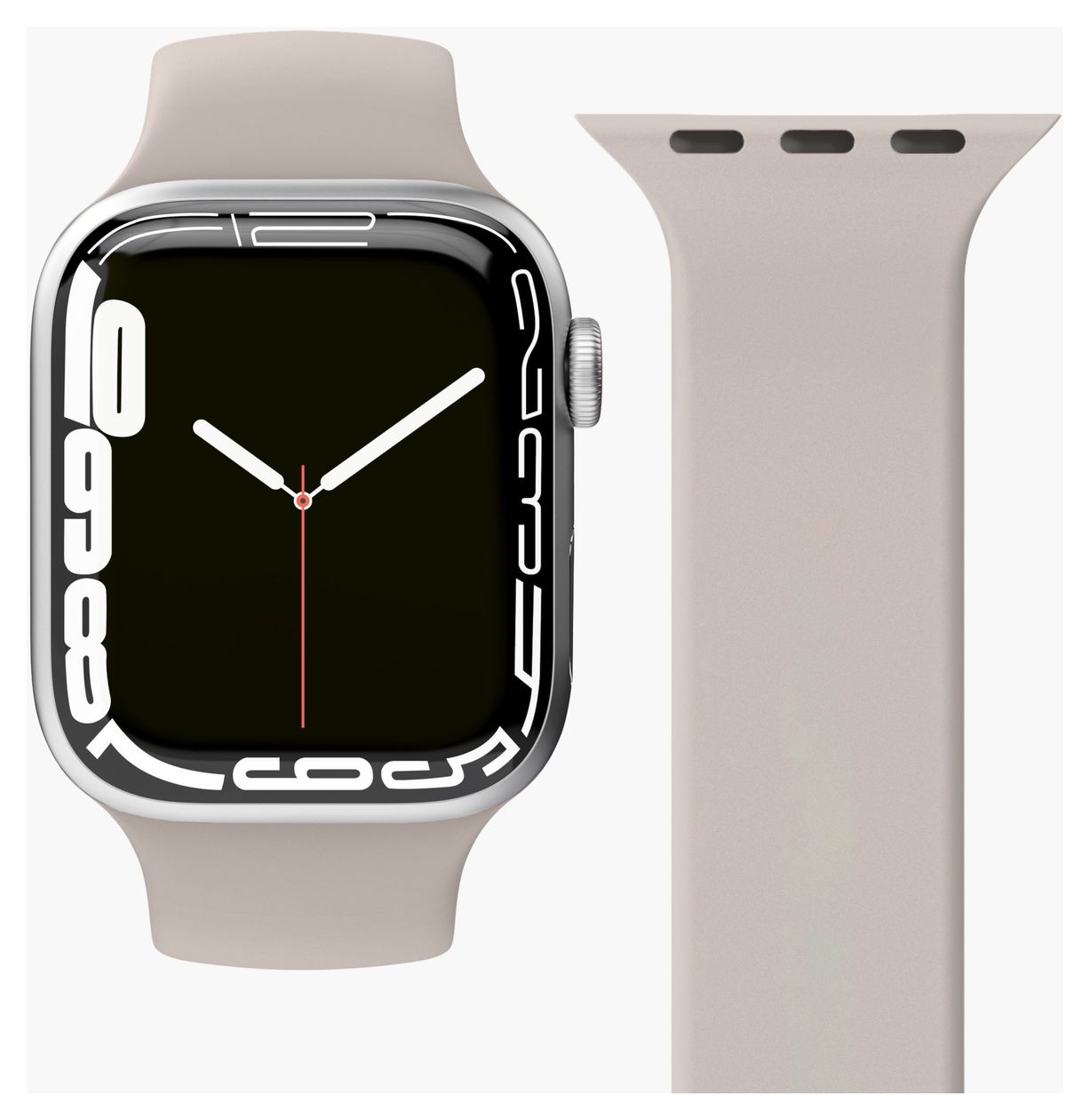 Solo Loop Armband S Apple Watch 42 mm / 44 mm / 45 mm / 49 mm  (Cremefarben) 