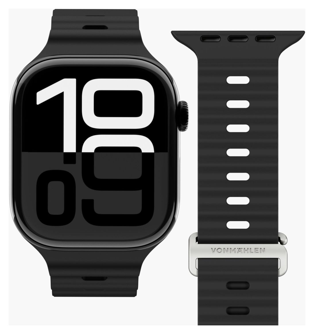 Wave Band 2 Armband Apple Watch 40 | 41 | 42 mm  (Schwarz) 