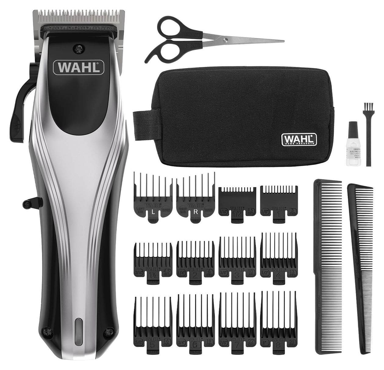 Rapid Clip Haarschneider Batterie/Akku 10 Aufsteckkämme 