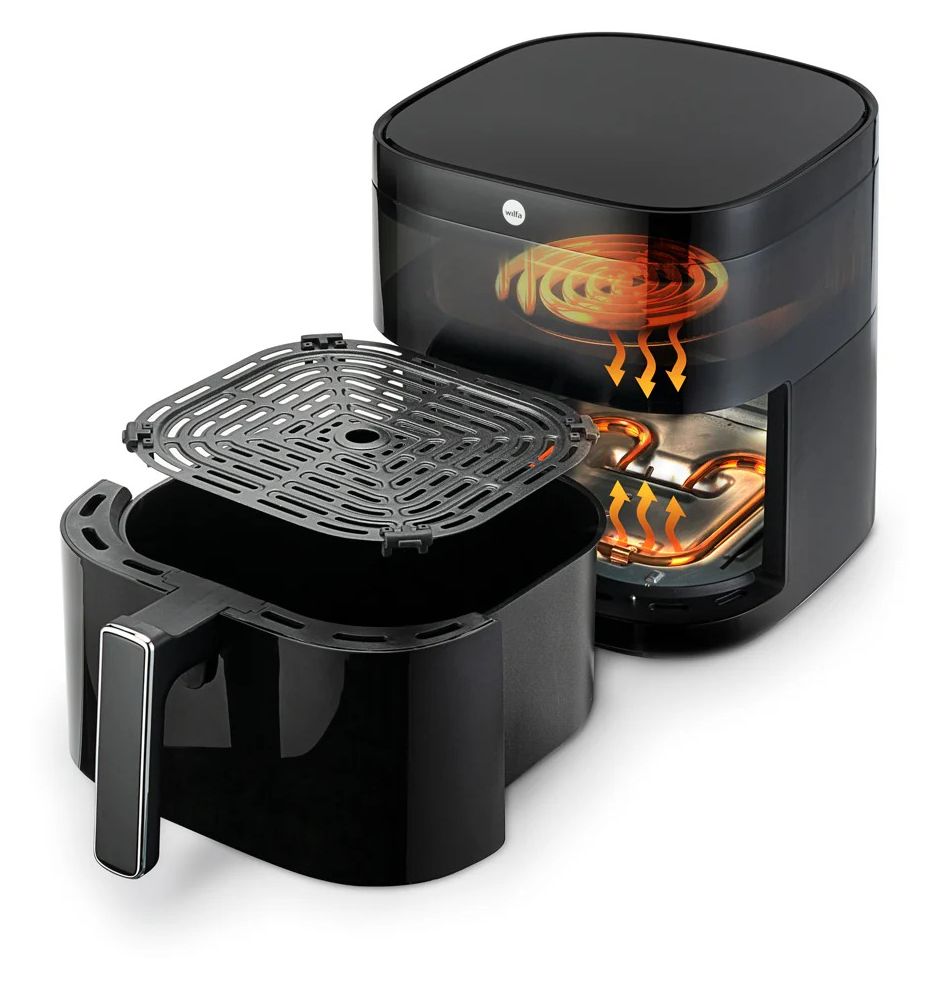AFD-60B Dualfry Heißluftfritteuse 6 l 2200 W  (Schwarz) 