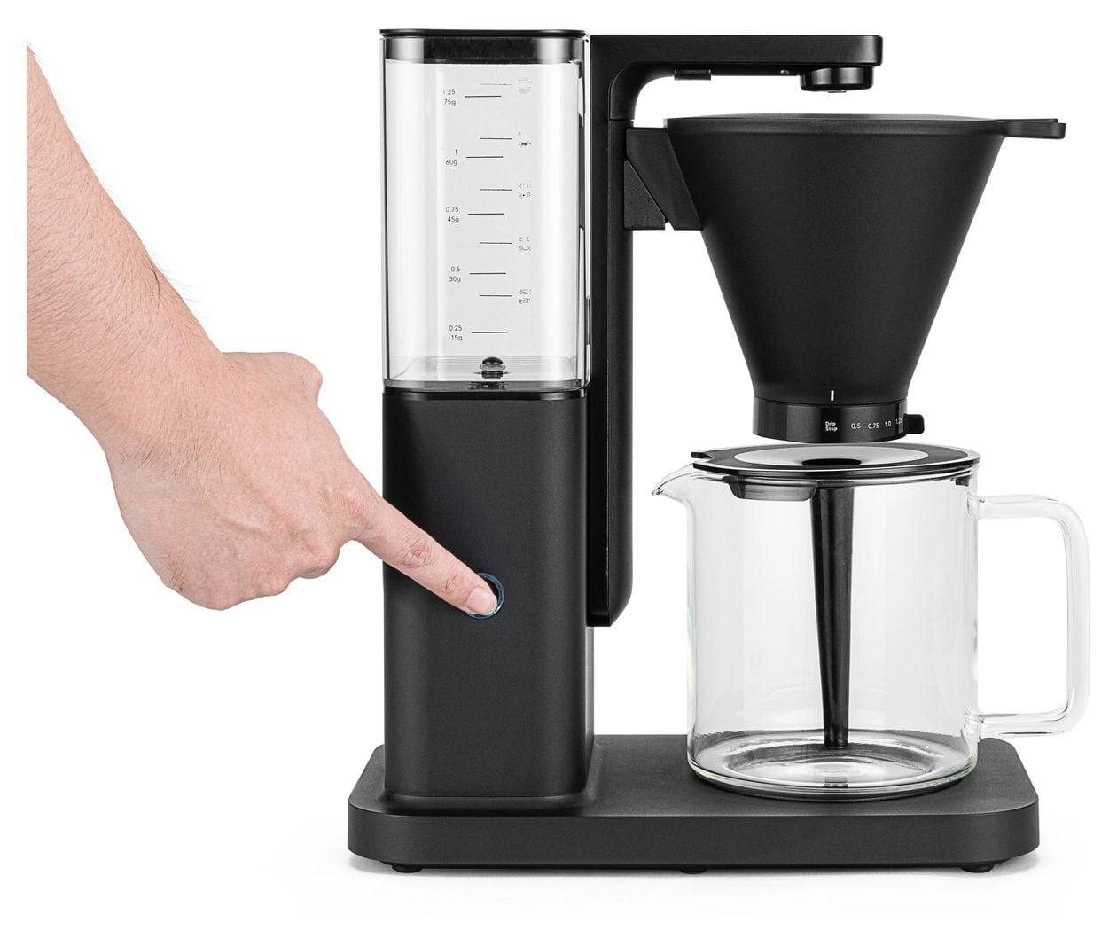 CM10B-M125 10 Tassen Filterkaffeemaschine 1,2 l (Schwarz, Transparent) 