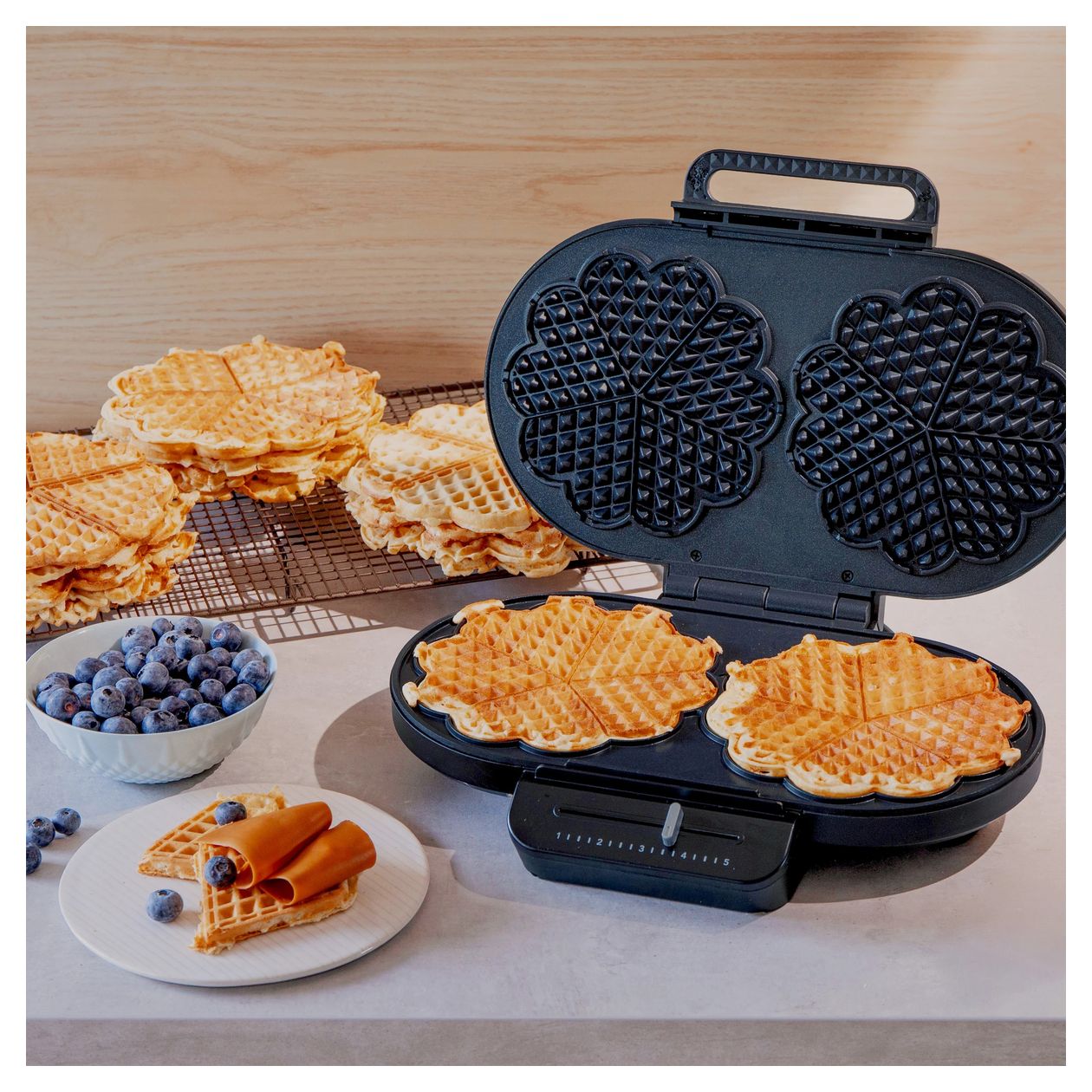 WM4DB-160 Waffeleisen Herz (Form) für 2 Waffel(n) 1200 W 