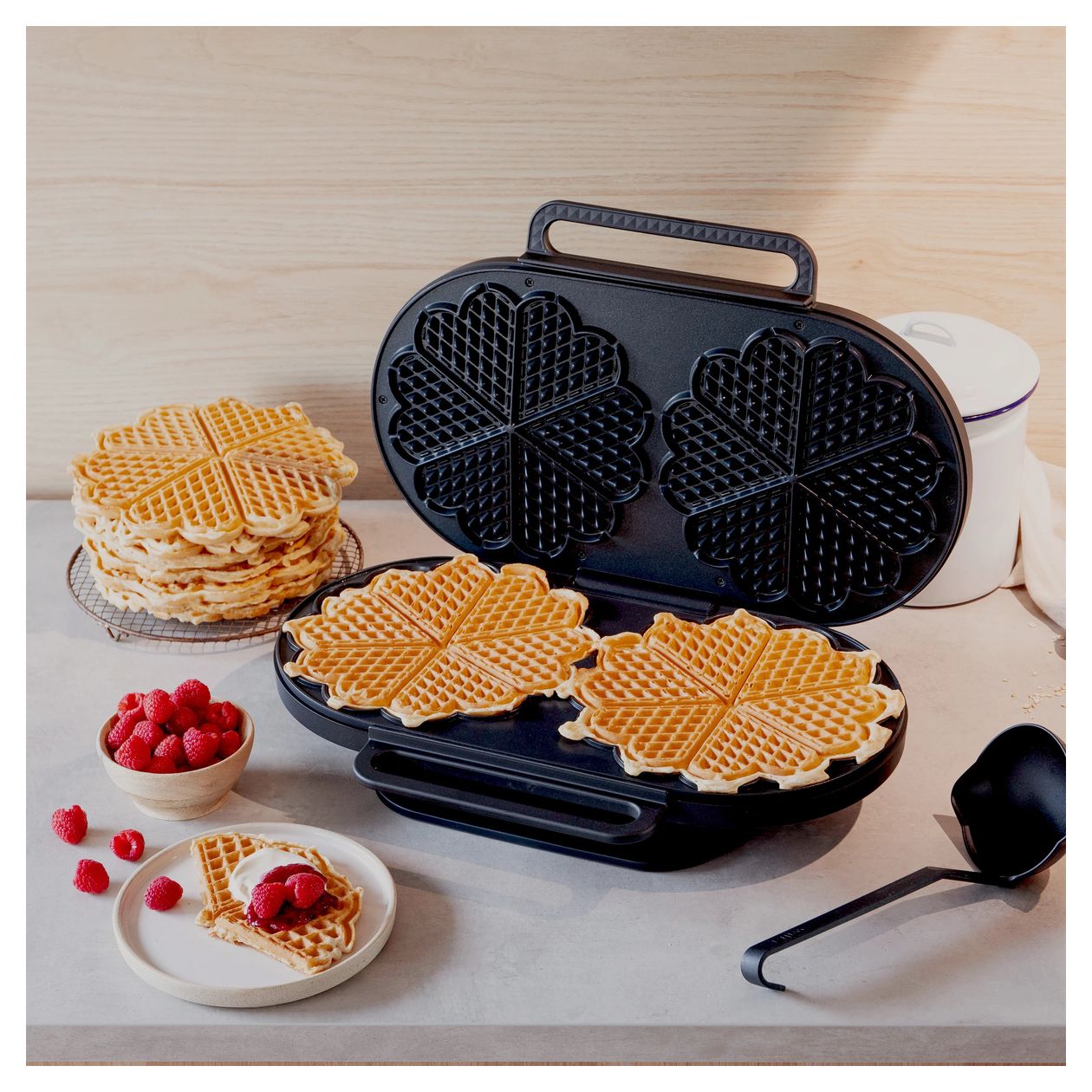 WM6DB-220 Waffeleisen Herz (Form) für 2 Waffel(n) 1800 W 