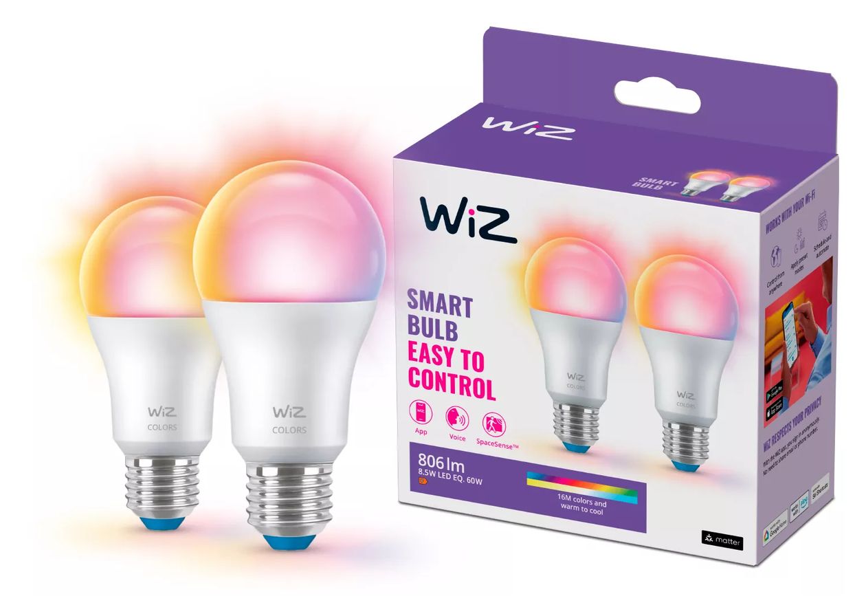 Smart LED E27 A60 Doppelpack LED Intelligentes Leuchtmittel 122 mm Multi AC 