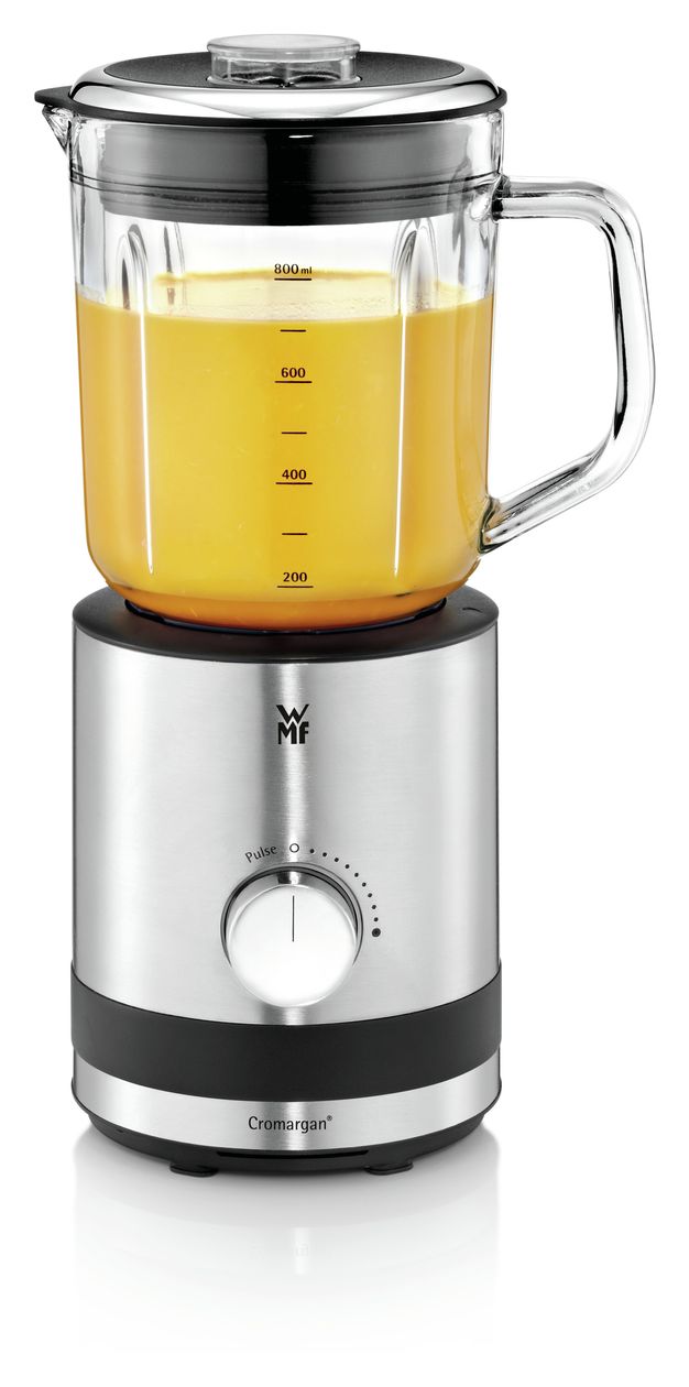 KÜCHENminis 0,8 l Standmixer 5 Geschwindigkeiten 400 W (Schwarz, Edelstahl, Transparent) 