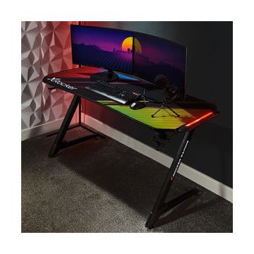 X Rocker sound-reaktiver RGB-Beleuchtung Technomarkt Carbon Gaming Aluminium Jaguar von mit Tisch expert