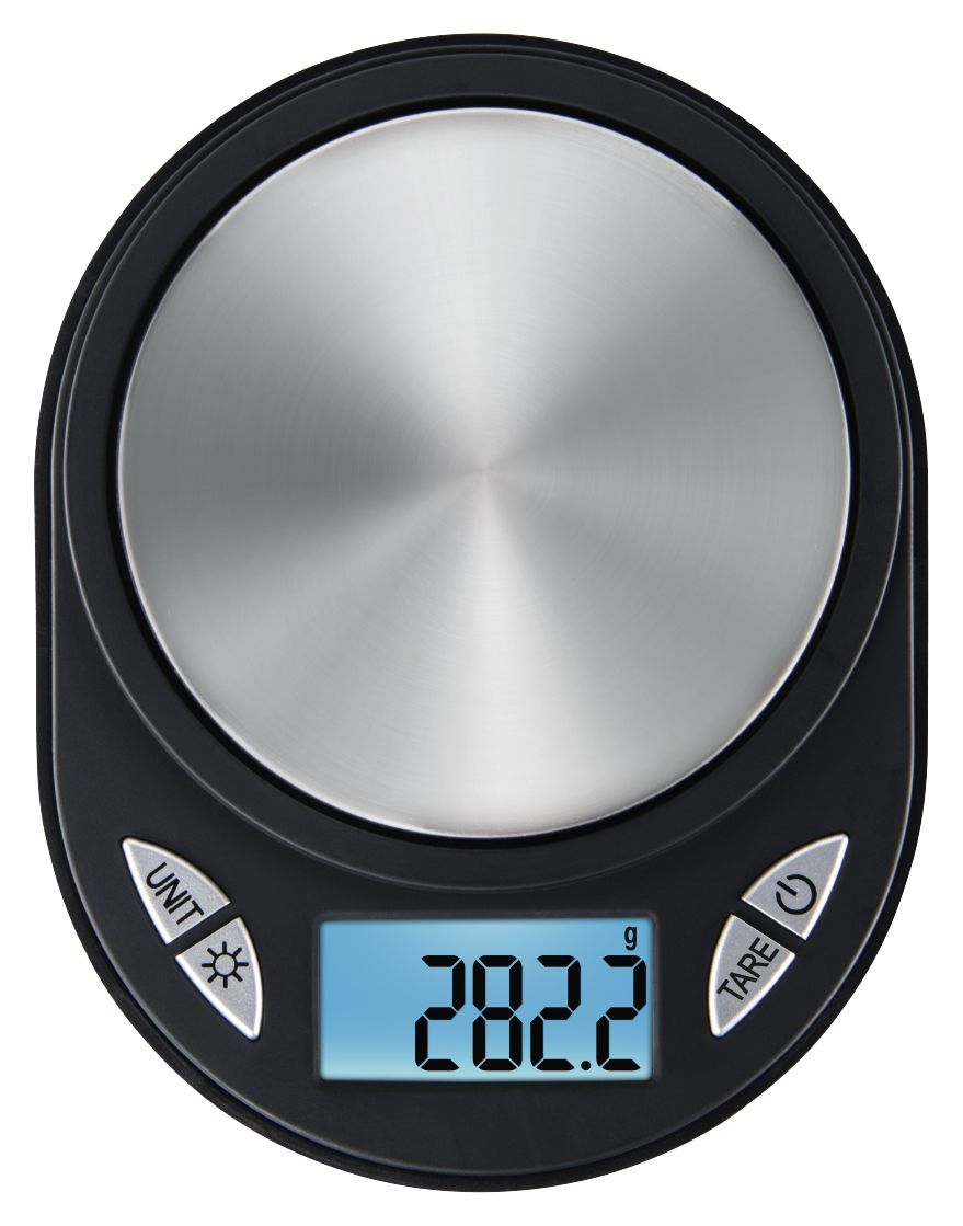 095318 Jewel Elektronische Küchenwaage bis 0,5 kg Genauigkeit 0,1 g  (Schwarz) 