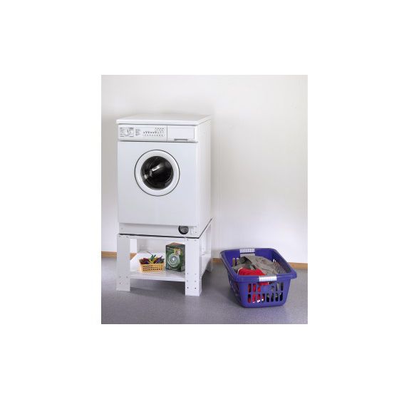 111078 Universalsockel mit Boden für Waschmaschine/Trockner bis 150kg Weiß 