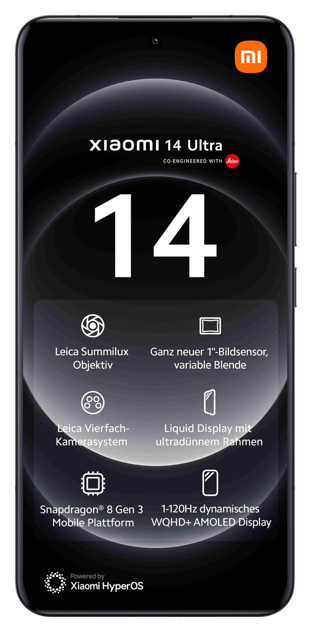 14 Ultra 512 GB 5G Smartphone 17,1 cm (6.73") Android 50 MP Vierfach Kamera Dual Sim  (Schwarz) 
