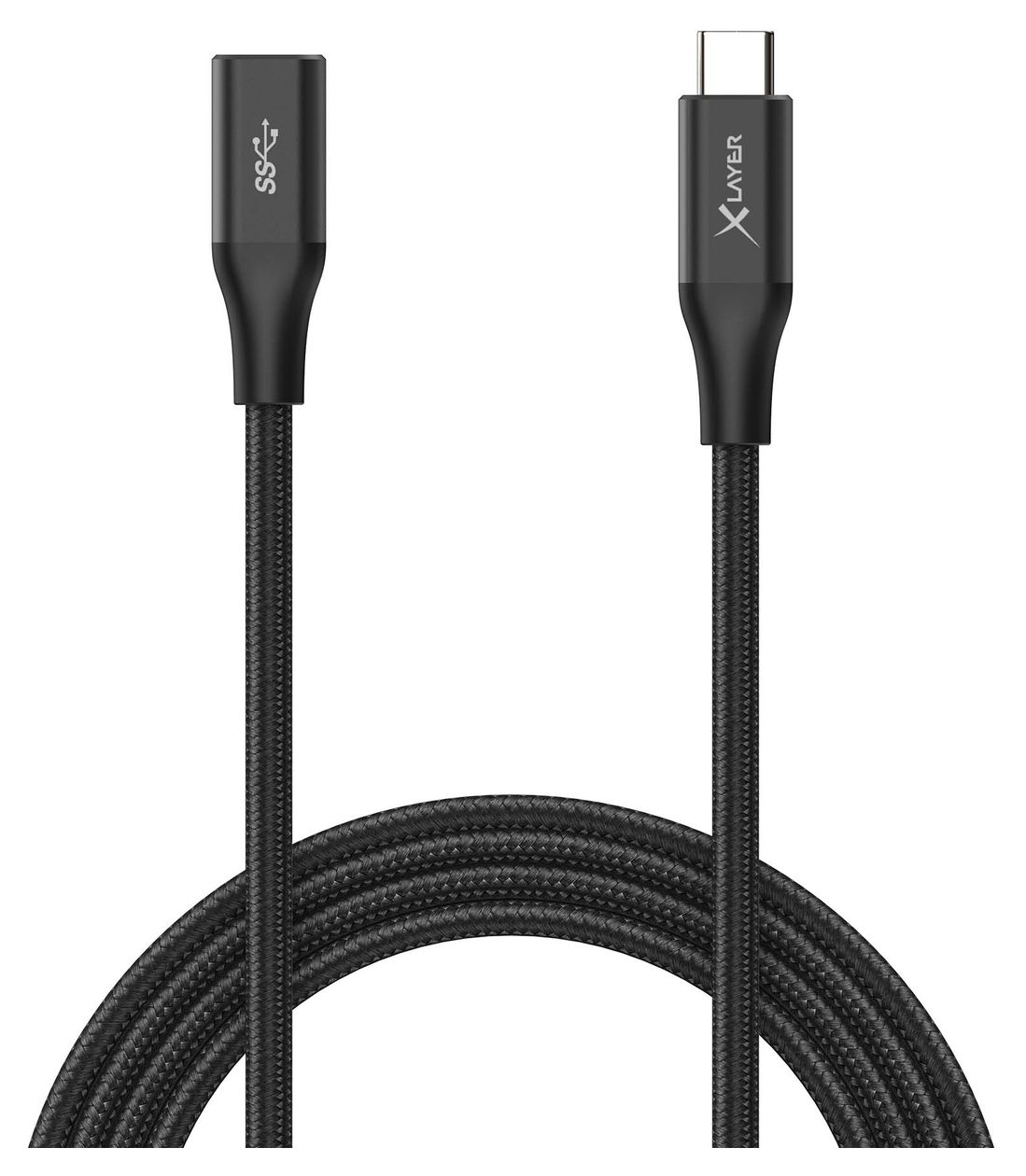 219851 10 Gbit/s USB C auf USB C Weiblich bis 100 W 1,5 m  (Schwarz) 