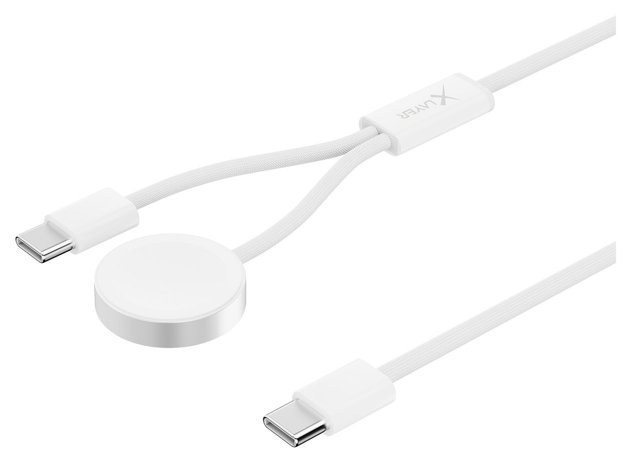 220380 0,48 Gbit/s Rundkabel USB C auf Männlich bis 100 W 1,5 m  (Weiß) 