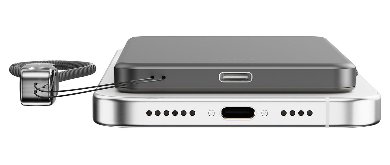 MagFix Pro 5000 mAh Powerbank USB Typ-C Kabelloses Laden  (Schwarz) 