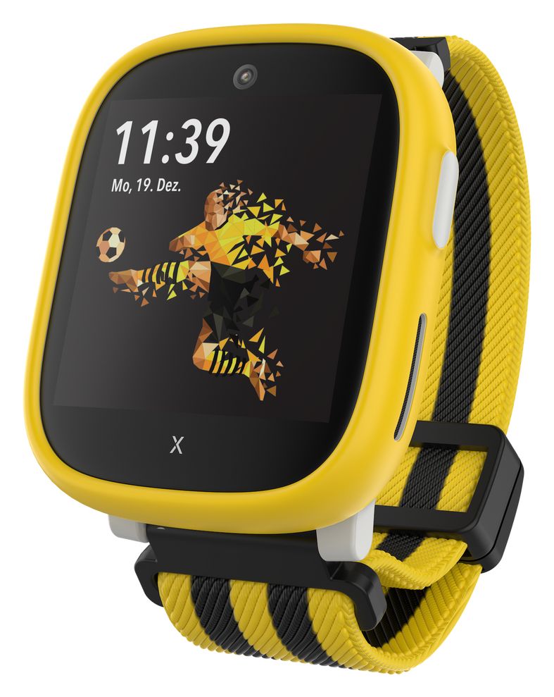 X6Play BVB-Edition Digital Smartwatch Rechteckig IP68 72 h 4G  (Gelb, Schwarz) 