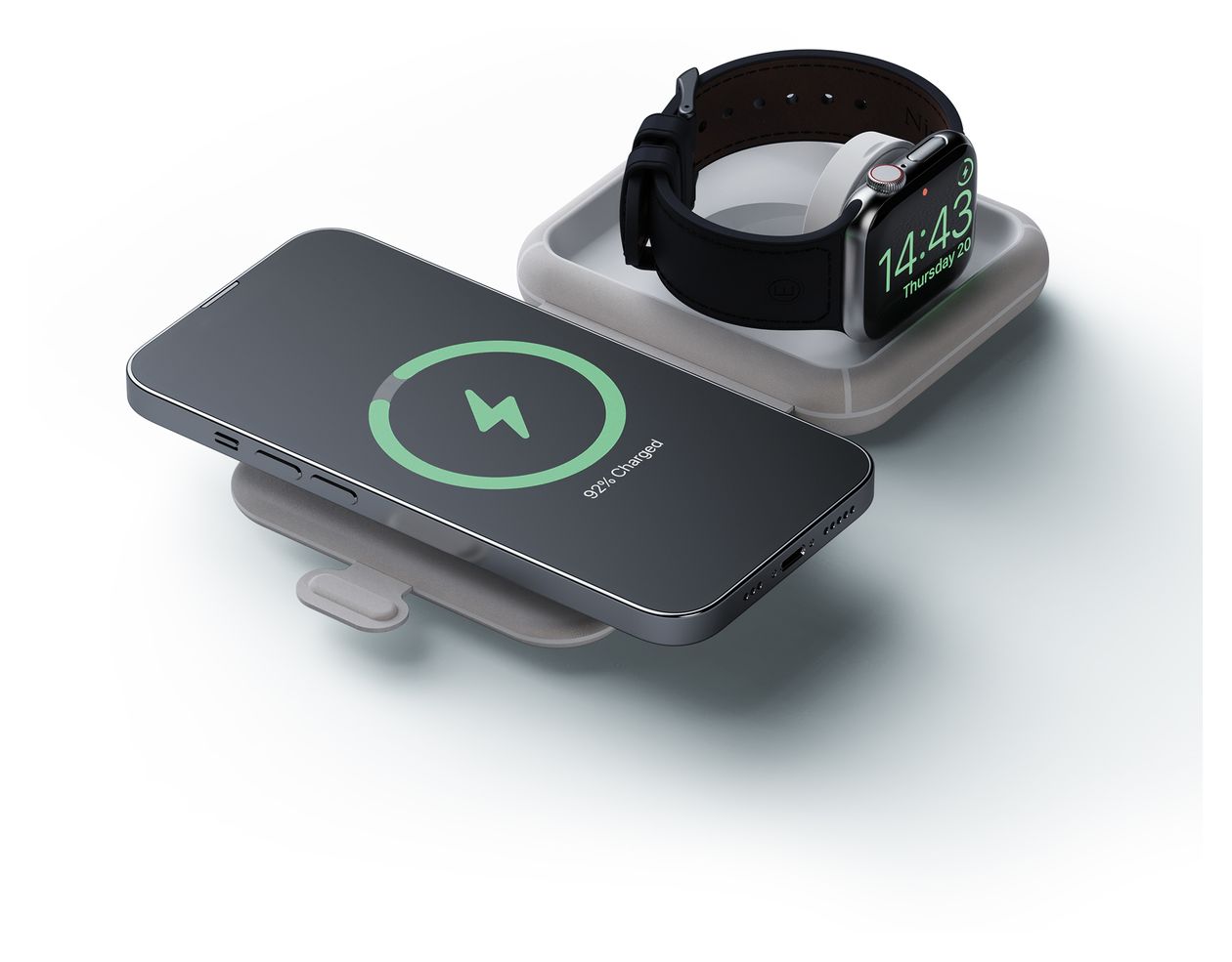 Foldable Wireless Travel Charger 2in1 - 15W 