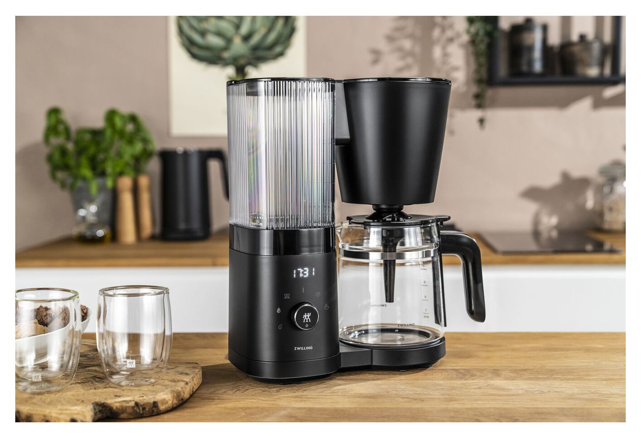 Enfinigy 12 Tassen Filterkaffeemaschine 1,5 l  (Schwarz) 