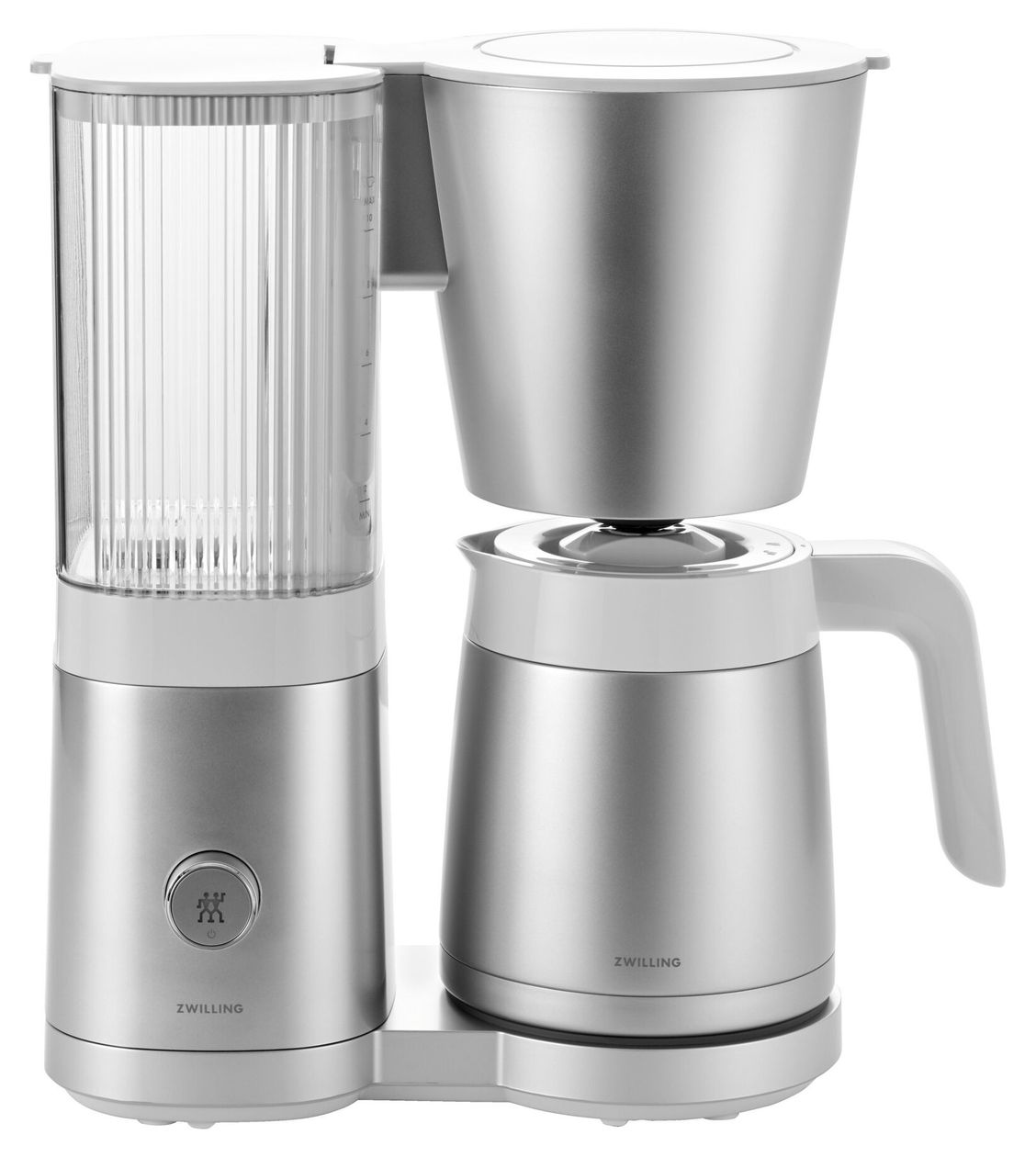 Enfinigy 12 Tassen Thermo Filterkaffeemaschine 1,5 l  (Stahl, Weiß) 