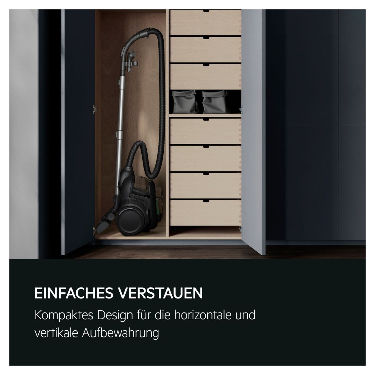AL61A2EPP Bodenstaubsauger Beutellos 700 W HEPA  (Schwarz) 