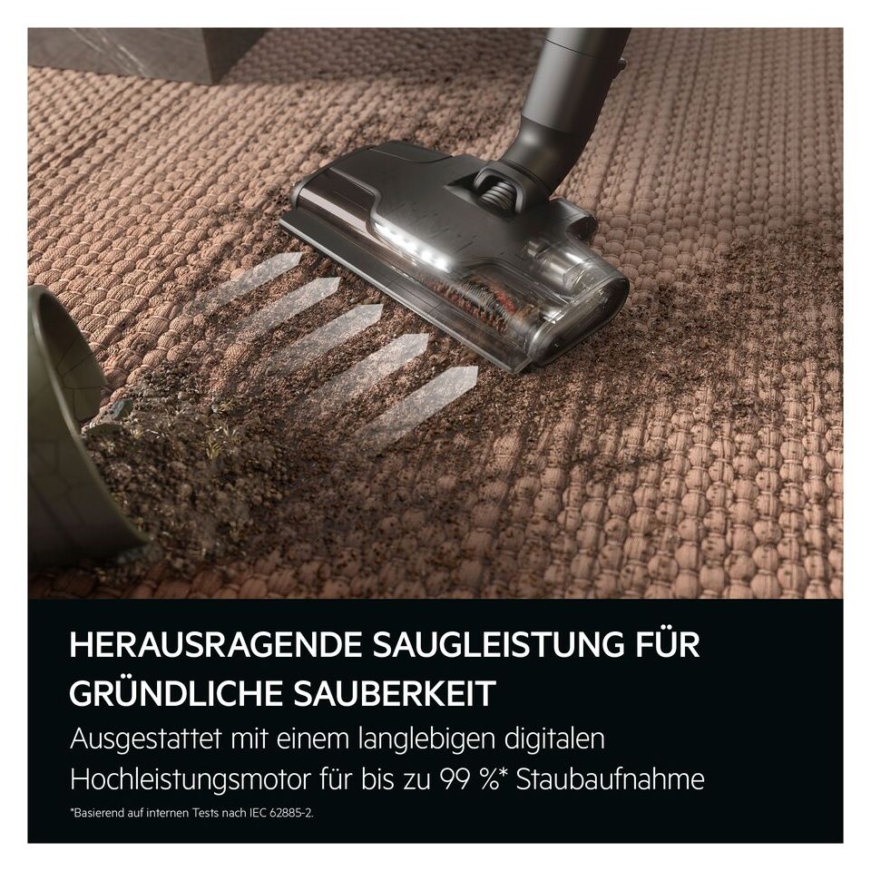 AP82A25SHX Serie 8000 Handstaubsauger Beutellos bis 50 min Laufzeit 25,2 V  (Schwarz, Weiß) 