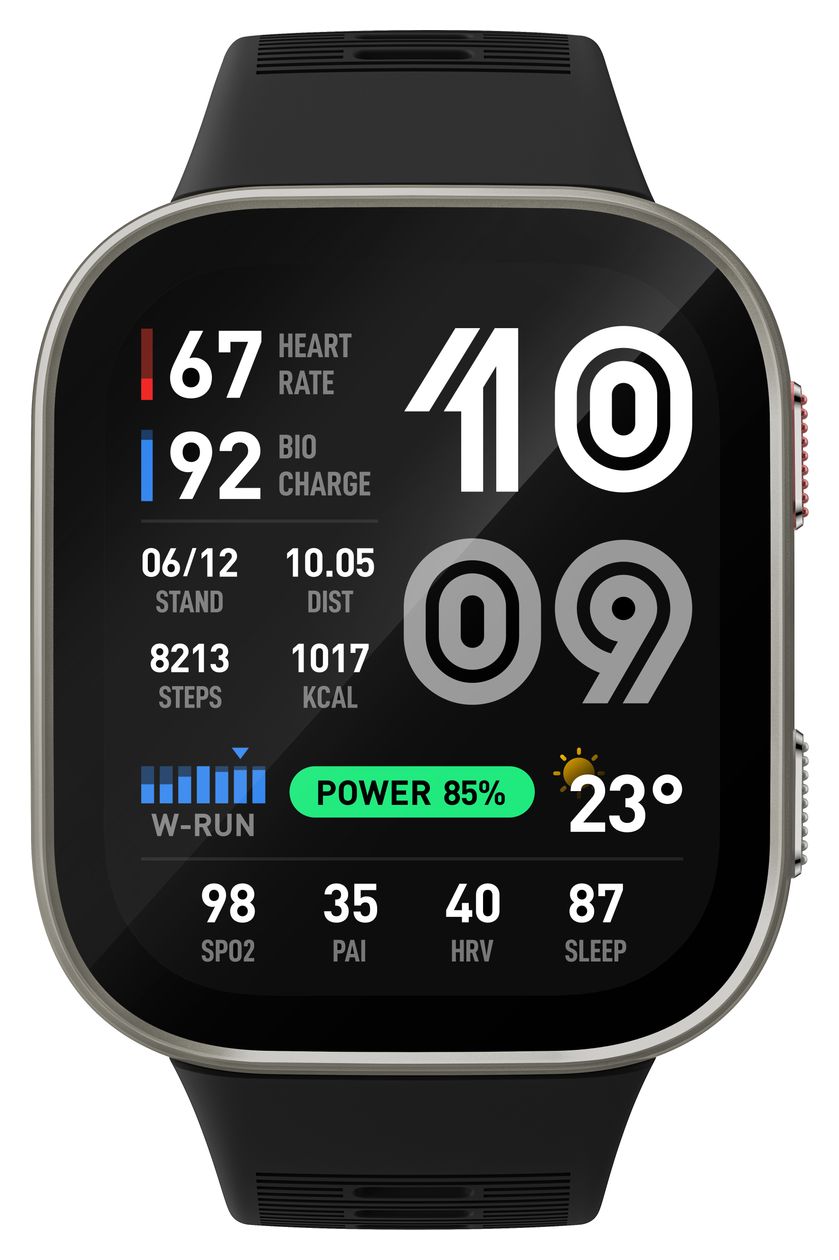 Bip Max Digital  Smartwatch Rechteckig 324 ppi  (Silber) 