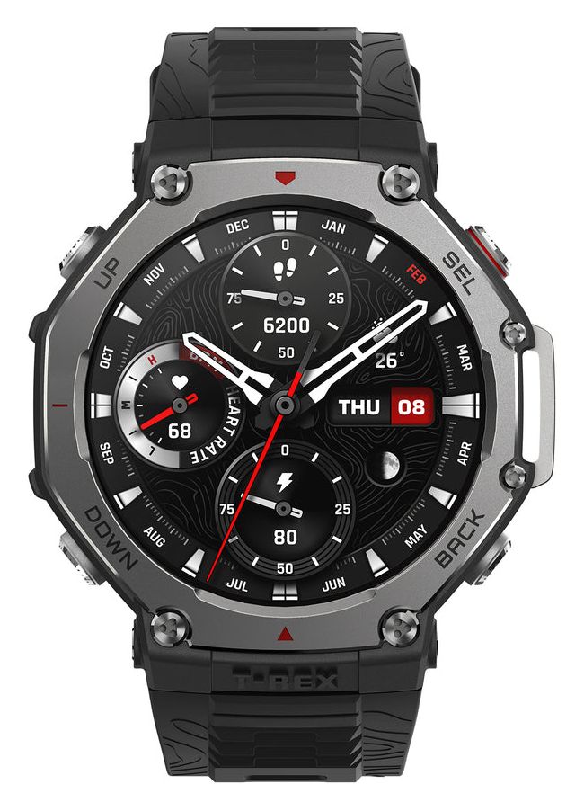 T-Rex 3 Digital 48.5 mm  Smartwatch Rund 326 ppi  (Schwarz) 