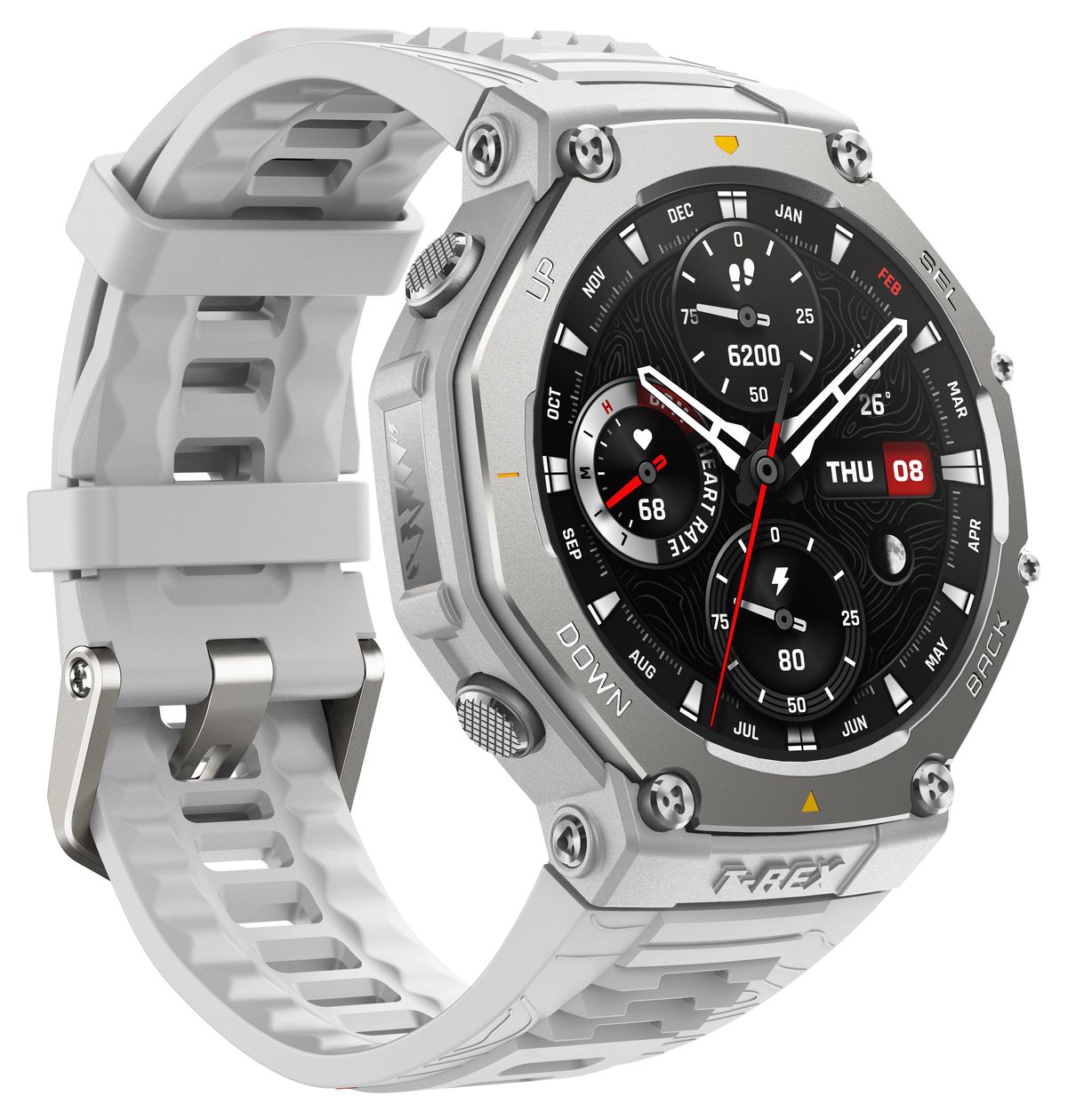 T-Rex 3 Digital Smartwatch Rund 648 h 322 ppi  (Edelstahl) 