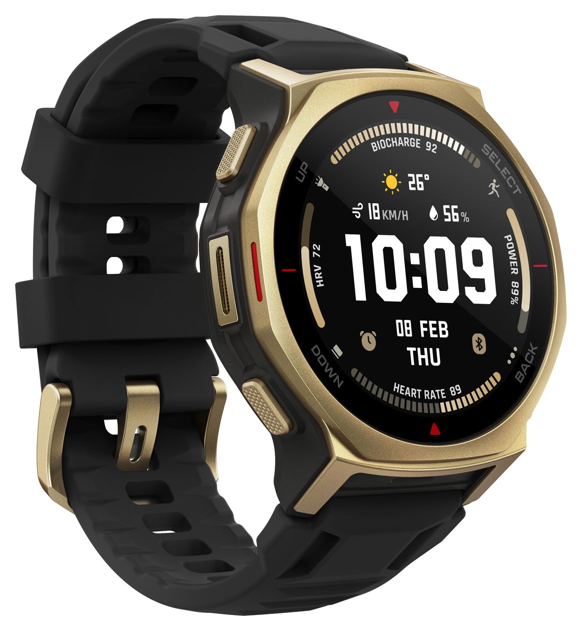 T-Rex 3 Pro Digital 44 mm Smartwatch Rund 353 ppi  (Gold) 