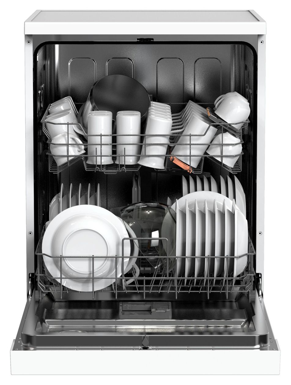 GSP 543 450 W 60 cm Geschirrspüler freistehend leise 13 Maßgedecke aquaStop Funktion Mini Active (Weiß) 