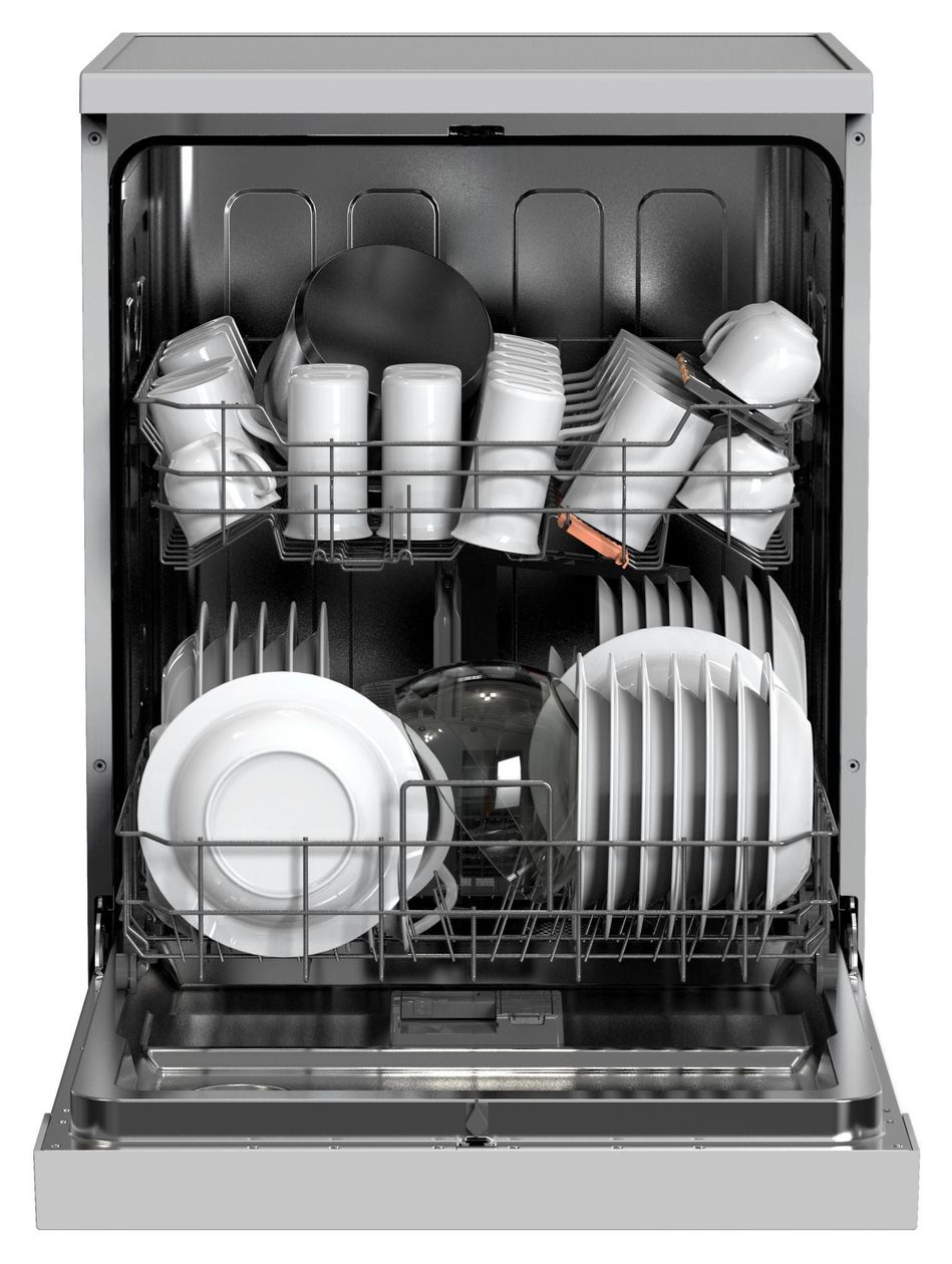 GSP 543 460 SI 60 cm Geschirrspüler freistehend leise 13 Maßgedecke aquaStop Funktion Mini Active (Silber) 