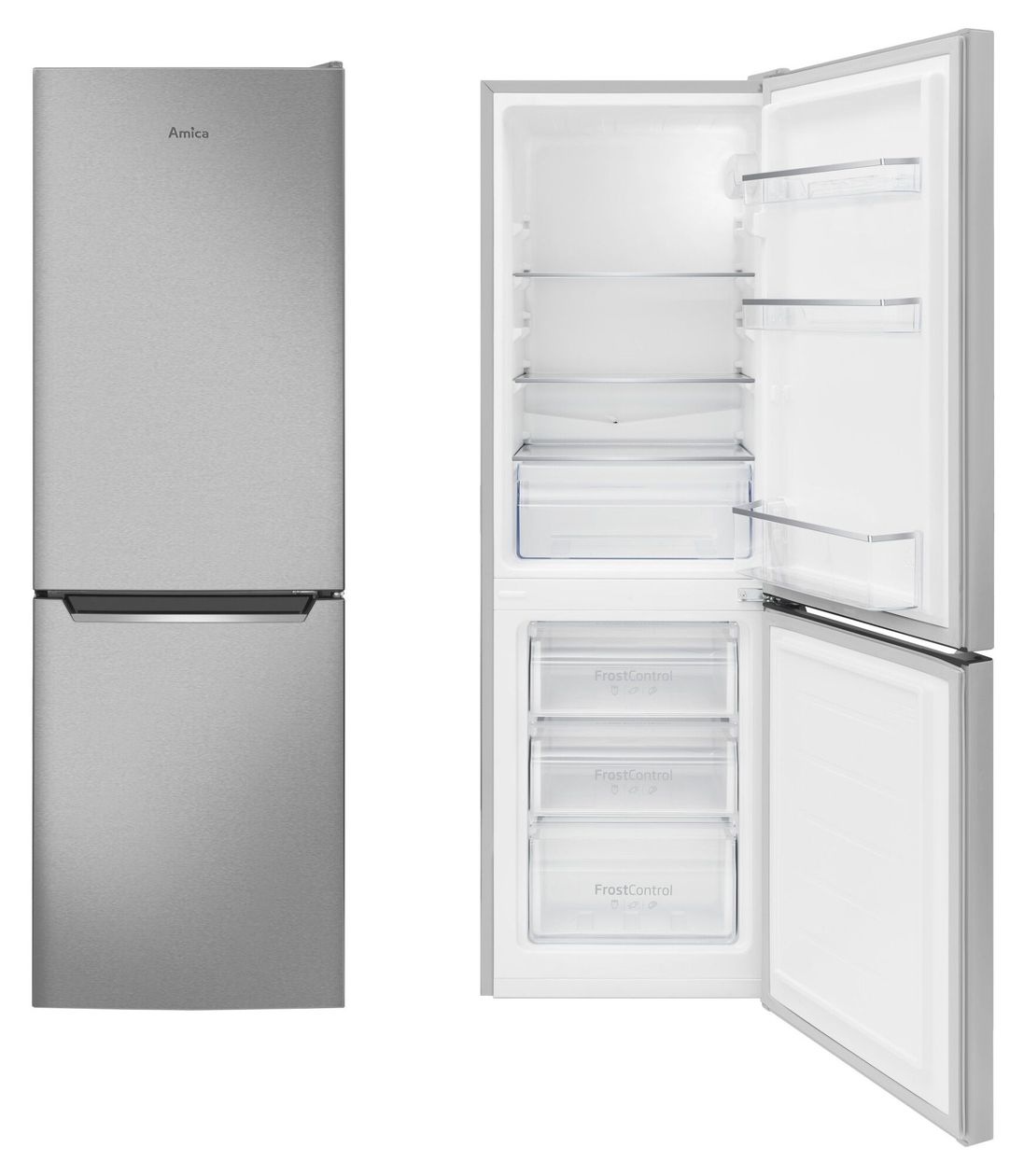 KGCL384159E 109 l / 24 l Kühl-Gefrierkombi freistehend 121 kWh Jahr  (Edelstahl) 