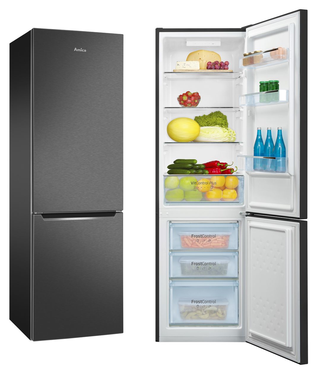 KGCL387150S 187 l / 75 l Kühl-Gefrierkombi freistehend 215 kWh Jahr  (Schwarz) 