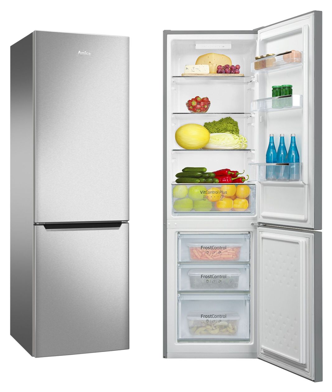 KGCL387160E 187 l / 75 l Kühl-Gefrierkombi freistehend 137 kWh Jahr  (Edelstahl) 