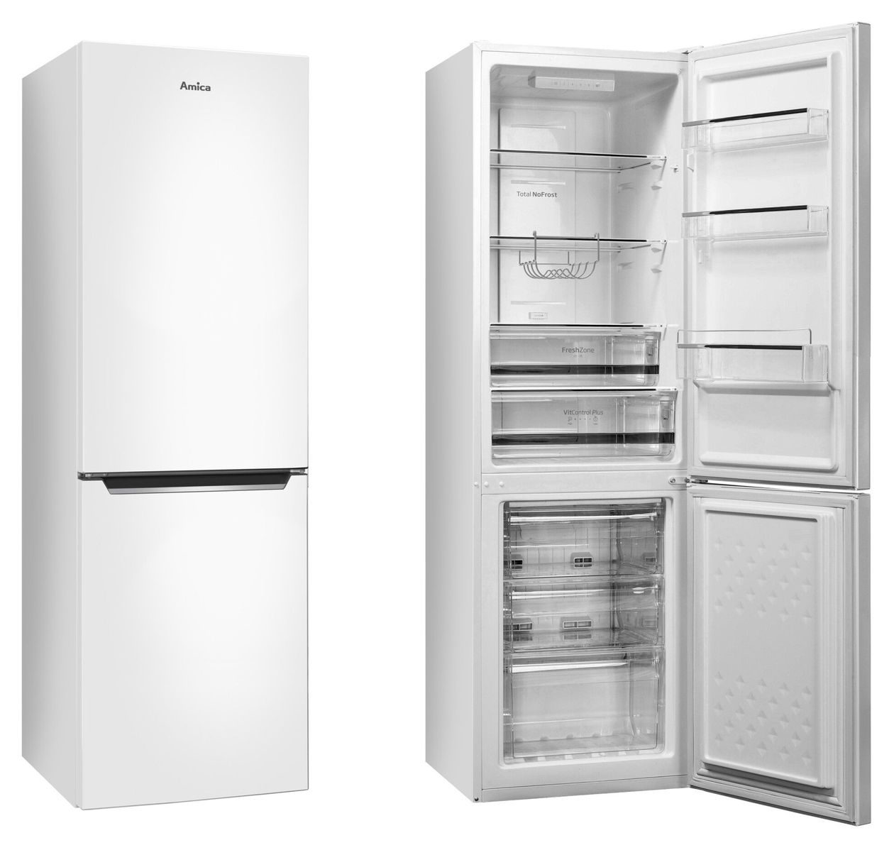 KGCN387110W 161 l / 70 l Kühl-Gefrierkombi freistehend NoFrost 220 kWh Jahr  (Weiß) 