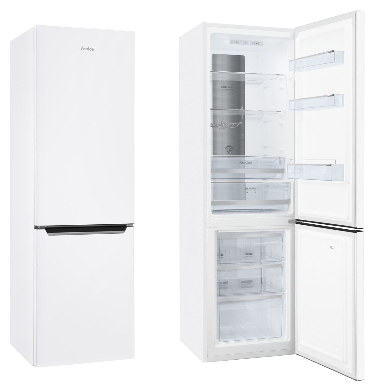 KGCN388145W 180 l / 70 l Kühl-Gefrierkombi freistehend NoFrost 140 kWh Jahr  (Weiß) 