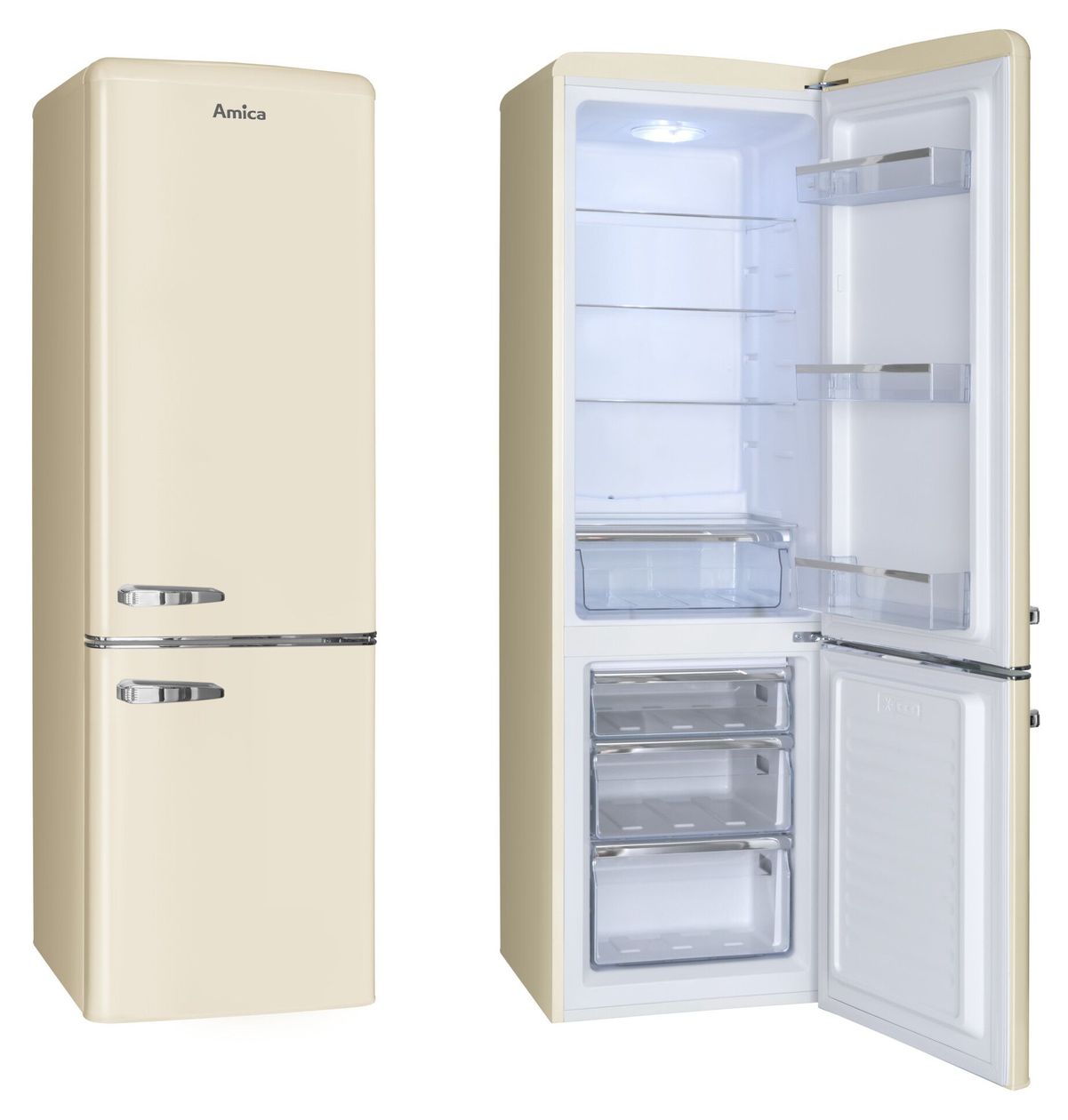 KGCR387101B 181 l / 63 l Kühl-Gefrierkombi freistehend 162 kWh Jahr  (Beige) 