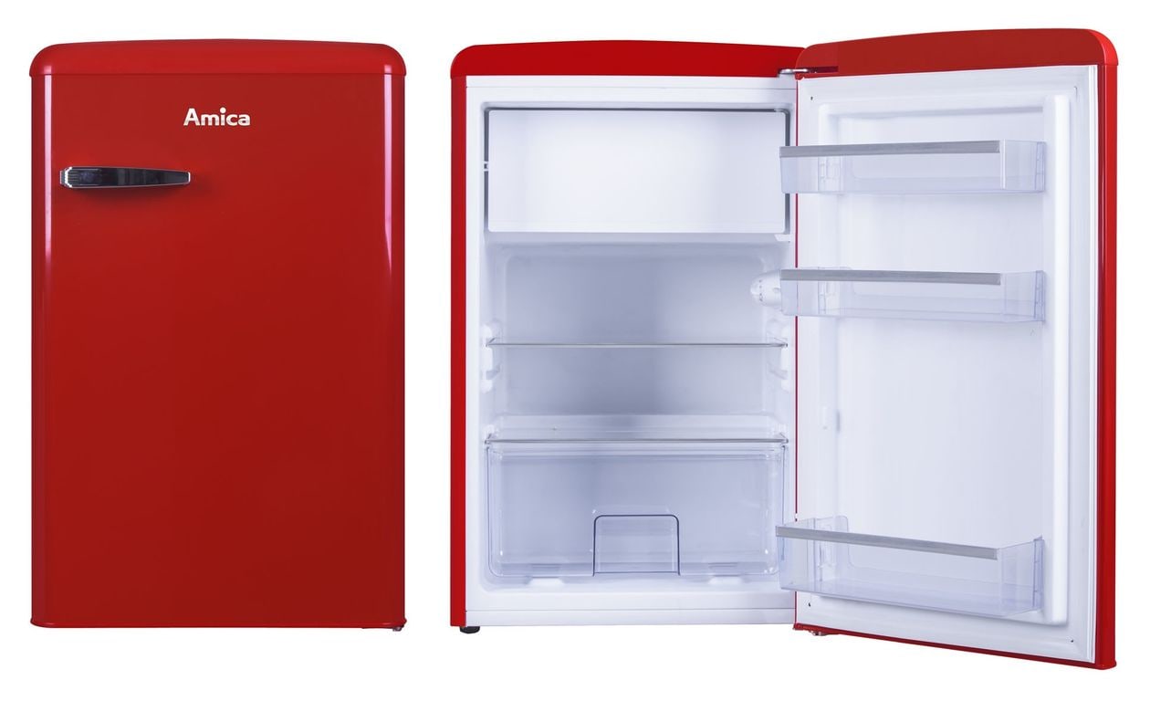 KS15610R 108 l / 95 l Tischkühlschrank EEK: E 137 kWh Jahr  (Rot) 