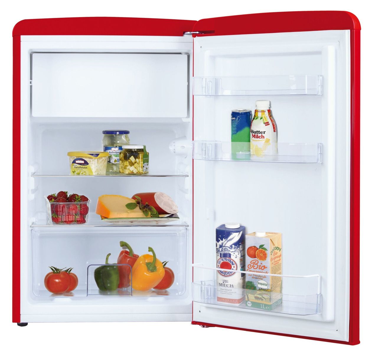 KSR361160R 108 l / 95 l Tischkühlschrank EEK: D 37 kWh Jahr  (Rot) 