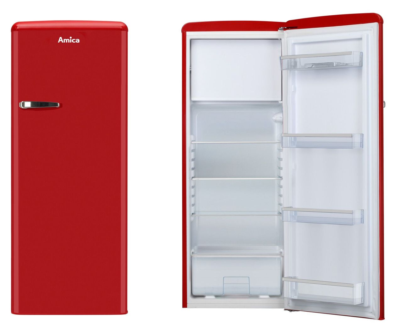KSR364150R 218 l / 194 l Kühlschrank freistehend EEK: E 157 kWh Jahr  (Rot) 