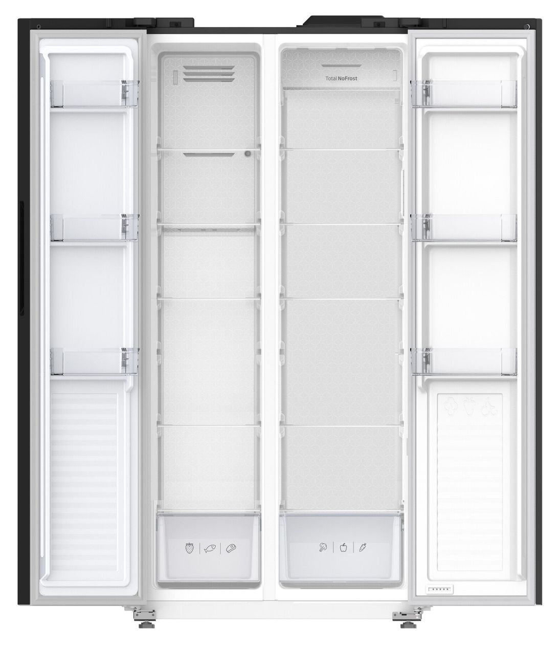 SBSN397100S Side-by-Side Kühl-/ Gefrierkombination 261 l / 169 l 285,07 kWh NoFrost 1763 mm x 839 mm  (Schwarz, Edelstahl) 